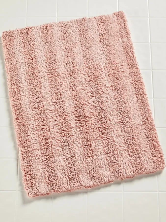 Tufted Stripe Reversible Cotton Bath Rug, In 3 Sizes