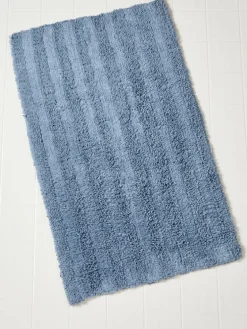 Tufted Stripe Reversible Cotton Bath Rug, In 3 Sizes
