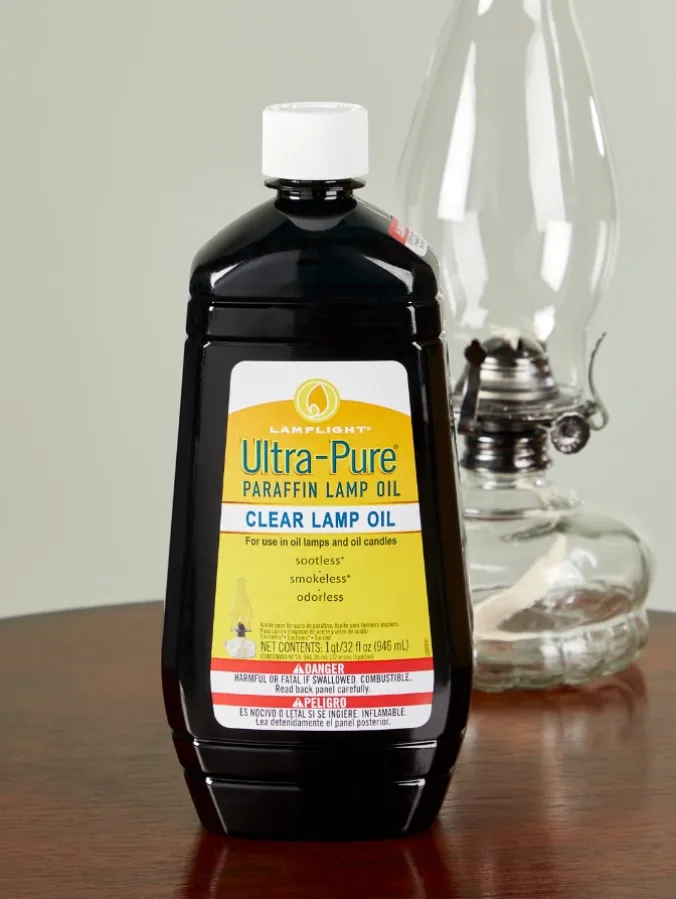 Ultra-Pure Paraffin Hurricane Lamp Oil, 32 Ounce Bottle