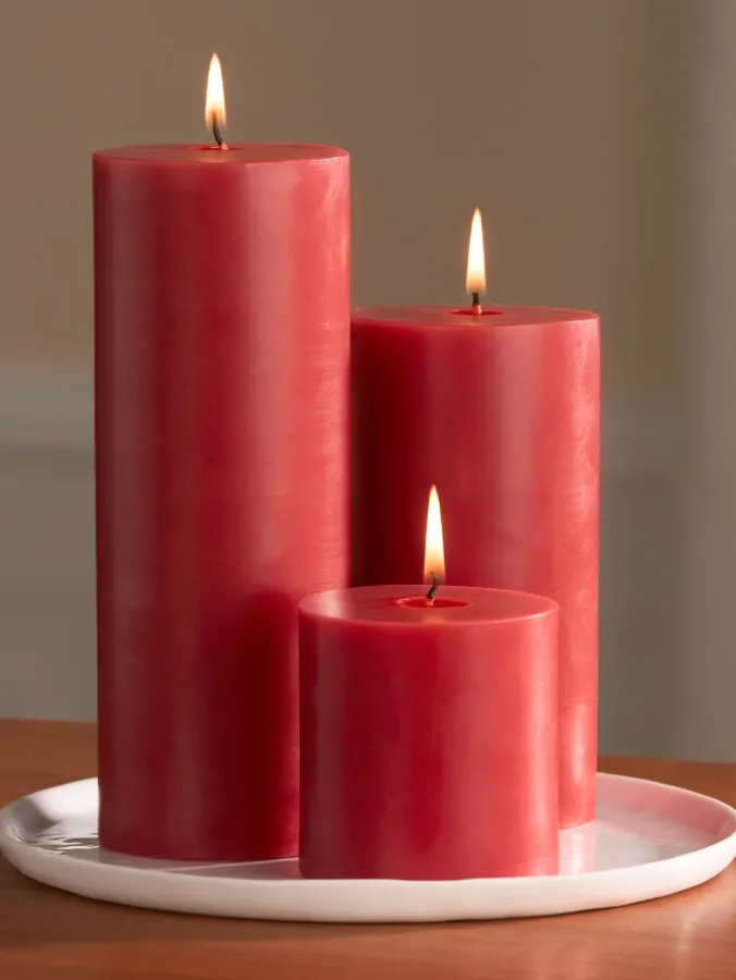 Unscented Tavern Pillar Candle, In 3 Sizes