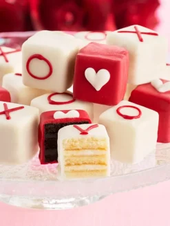 Valentine's Day Petit Fours, 12 Mini Layer Cakes