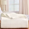 Vellux Cotton Textured Chevron-Weave Blanket