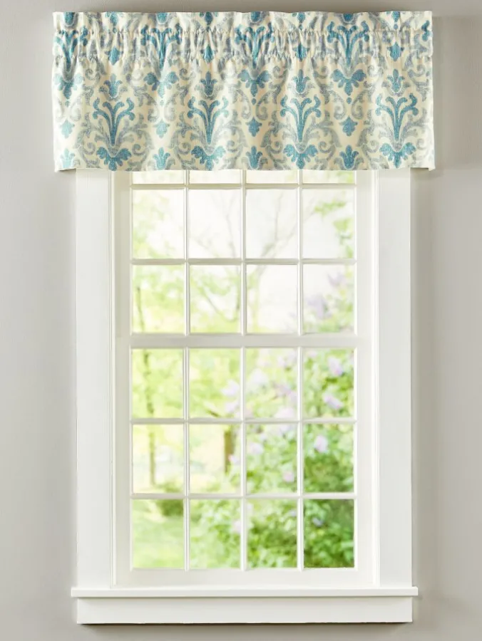Venetian Brocade Lined Rod Pocket Tailored Valance