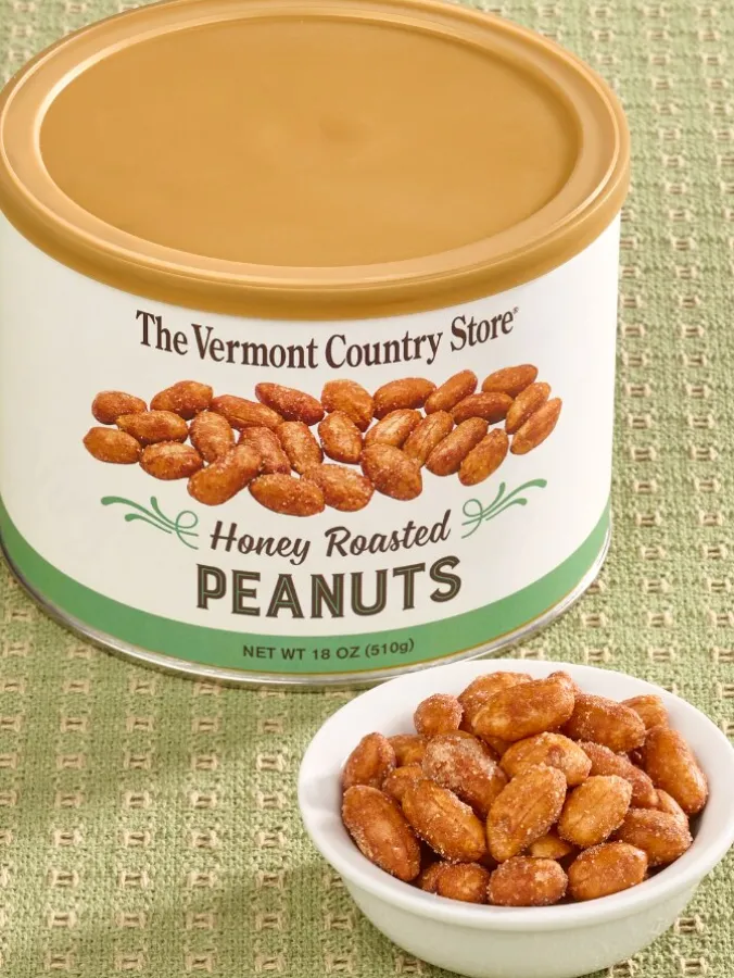 Vermont Country Store Honey Roasted Virginia Peanuts, 18 Ounce Canister