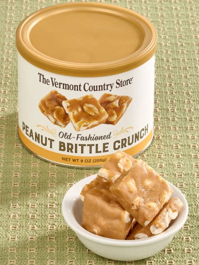 Vermont Country Store Peanut Brittle Crunch, 9 Ounce Canister