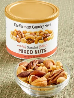 Vermont Country Store Roasted Mixed Nuts, 9 Ounce Canister