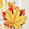Vermont Keepsakes 24k Gold Finished Autumn Maple Leaves Ornament in Gift Box