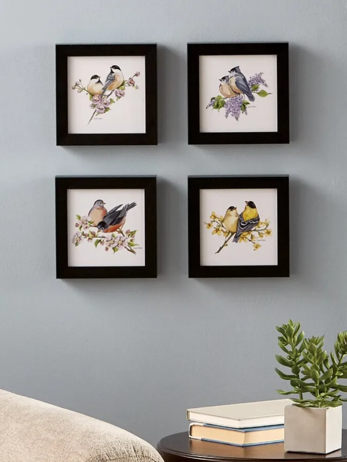 Vermont Songbird Art Collection, Set of 4 Prints