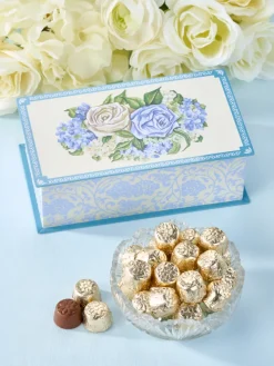 Victorian Rose Tin With Gold-Foiled Chocolates