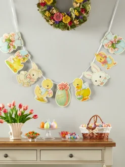 Vintage Easter Paper Garland