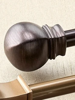 Vogue Ball Finial Curtain Rod, 5/8 Inch