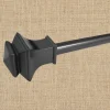 Vogue Square Finial Curtain Rod, 5/8 Inch