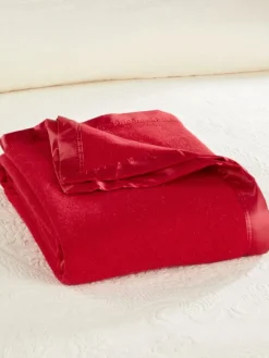 Washable Australian Merino Wool Solid Color Blanket or Throw