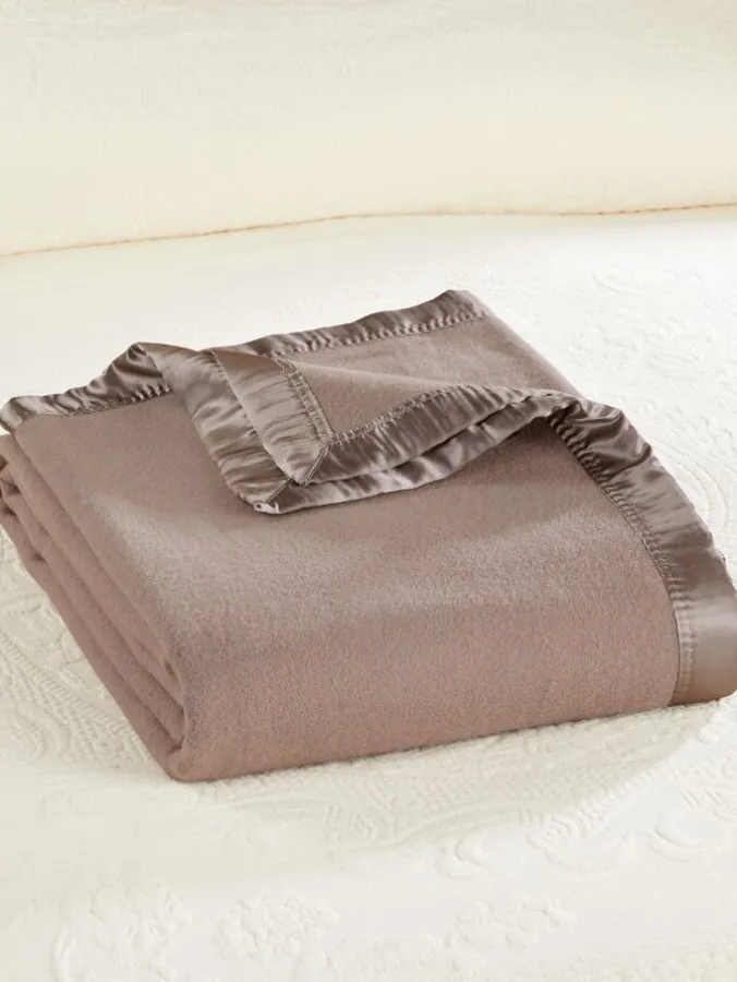 Washable Australian Merino Wool Solid Color Blanket or Throw
