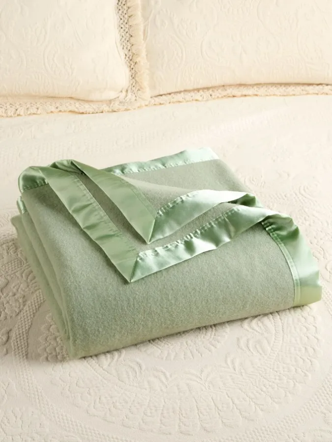 Washable Australian Merino Wool Solid Color Blanket or Throw