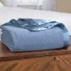 Washable Merino Wool Lightweight Basketweave Blanket