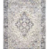 Watercolor Medallion Distressed Persian-Style Rug