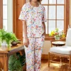 Watercolor Wildflowers Henley Pajamas