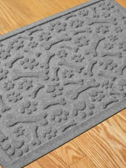 Waterhog Paws and Bones Dog Bowl Mat, In Two Sizes