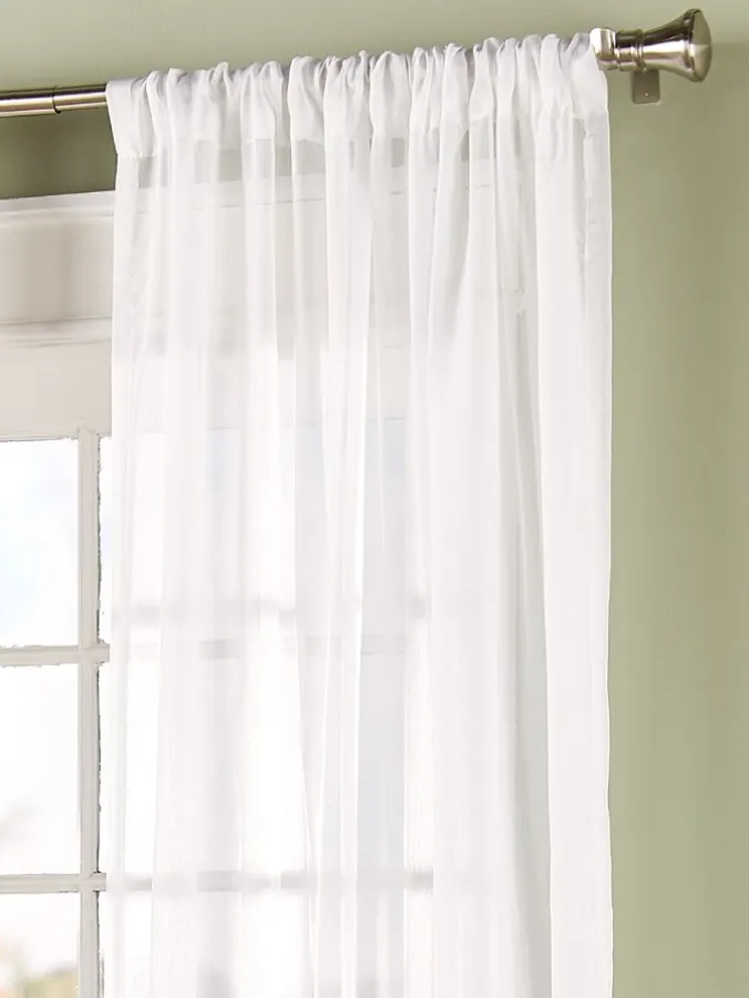 Weighted Corded Hem Sheer Dual Rod Pocket Panel
