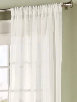 Weighted Corded Hem Sheer Dual Rod Pocket Panel