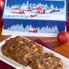 Weston Snowy Village Tin With Vermont-Made Liqueur Fruitcake