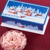 Weston Snowy Village Tin With Peppermint Creme Candy Straws