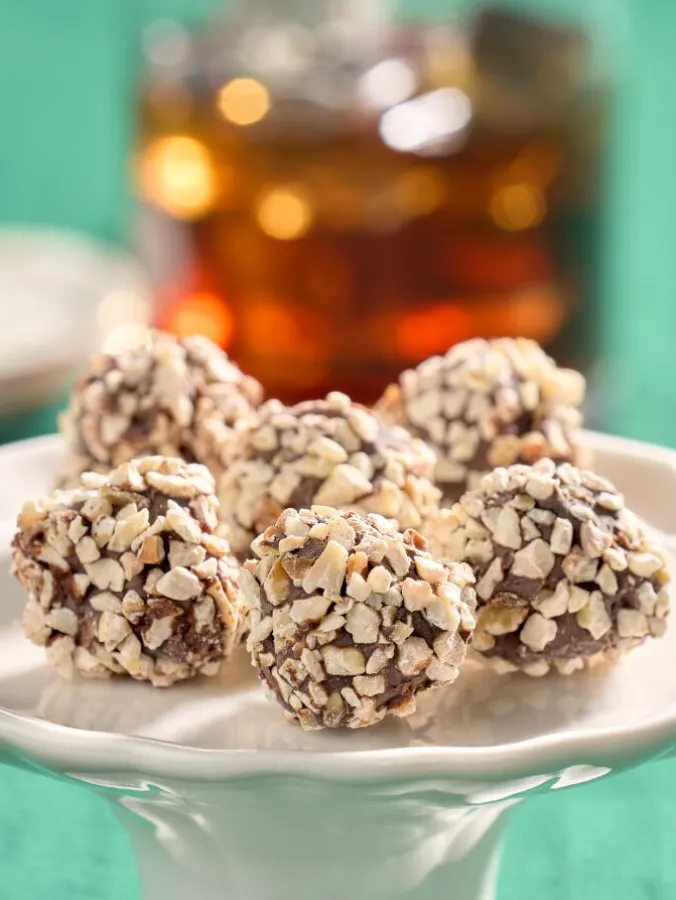 Whiskey-Filled Chocolate Nut Bonbons