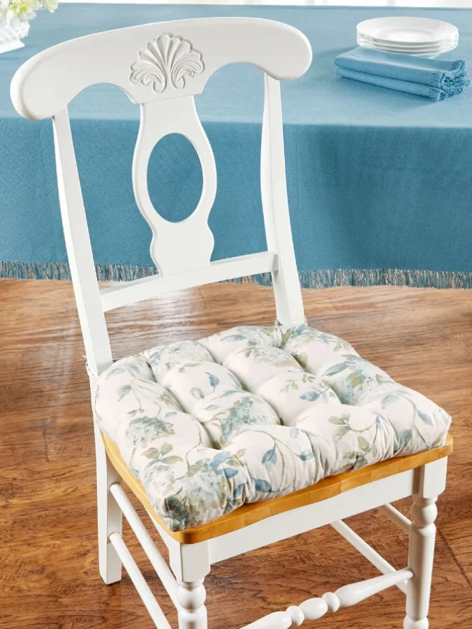 Whispering Hydrangea Never-Flatten Chair Cushion, In 2 Sizes