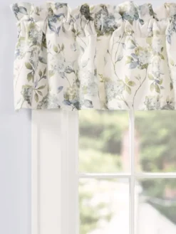 Whispering Hydrangea Rod Pocket Tailored Valance