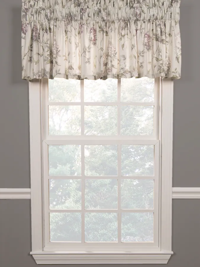 Whispering Hydrangea Rod Pocket Tailored Valance