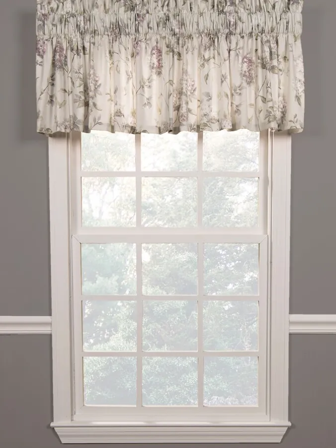 Whispering Hydrangea Rod Pocket Tailored Valance
