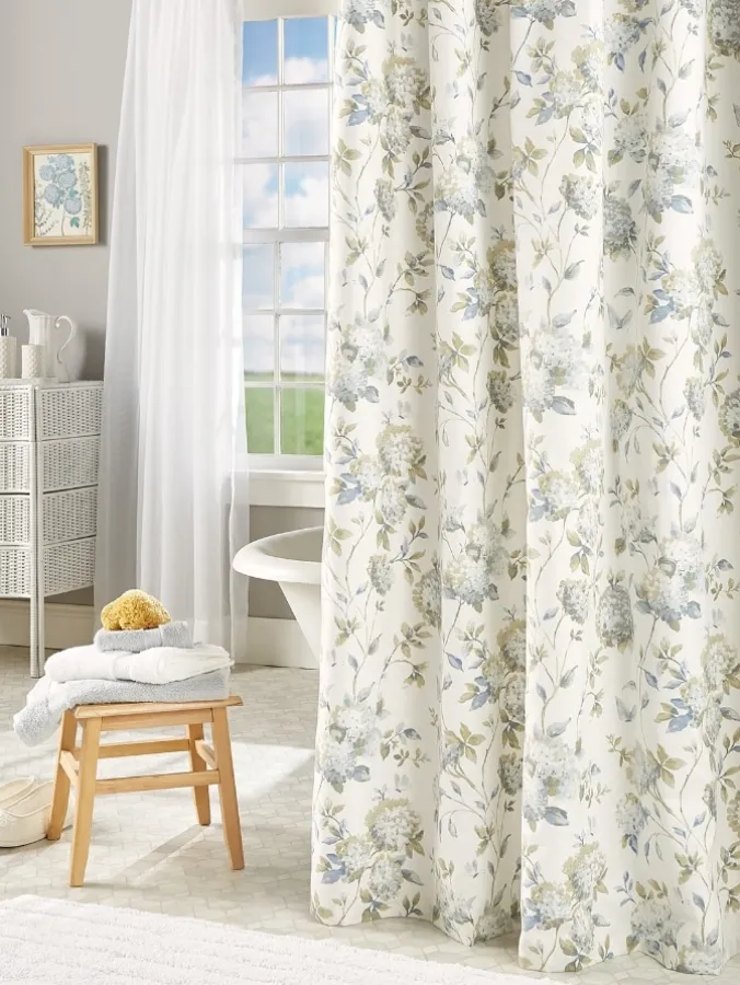 Whispering Hydrangea Shower Curtain