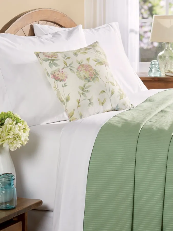 Whispering Hydrangea Throw Pillow