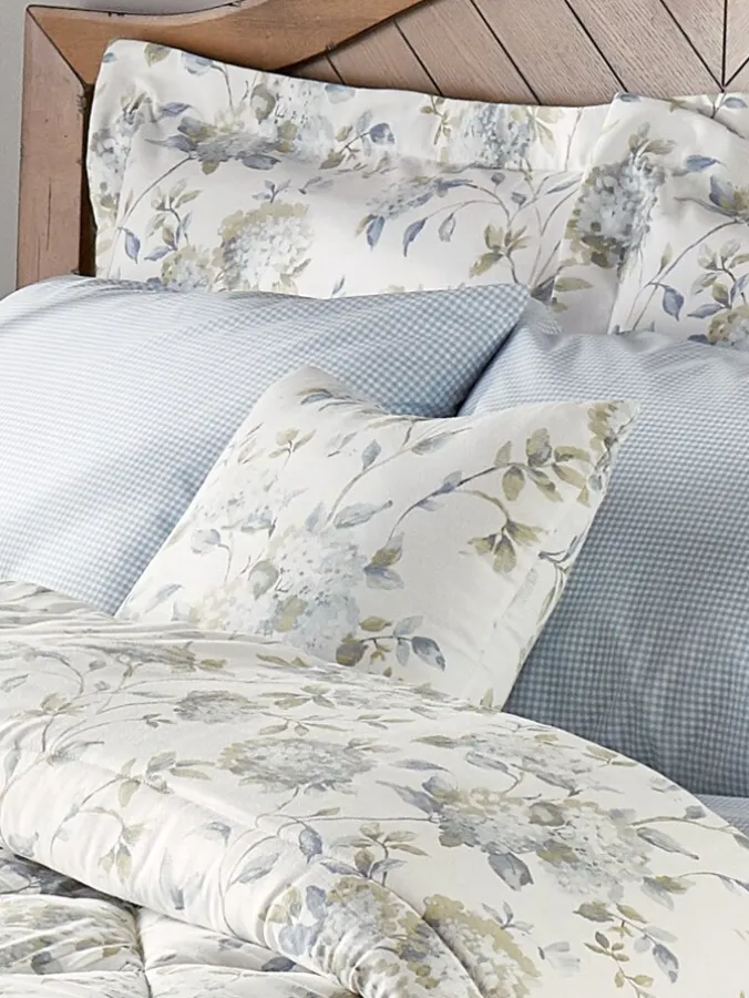 Whispering Hydrangea Throw Pillow