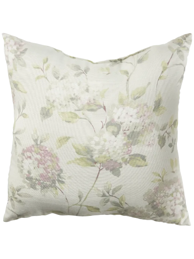 Whispering Hydrangea Throw Pillow