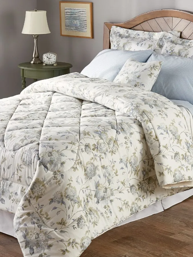Whispering Hydrangea Throw Pillow