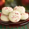 White Chocolate-Dipped Peppermint Sandwich Cookies, 10 Cookies