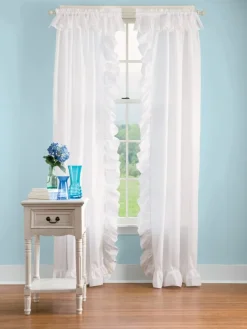 Wide Ruffles Rod Pocket Curtains by Country Curtains®