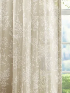 Wildflower Meadow Semi-Sheer Pinch Pleat Patio Panel With Back Tabs