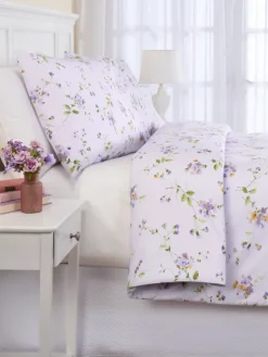 Wildflower Portuguese Cotton Flannel Duvet Cover