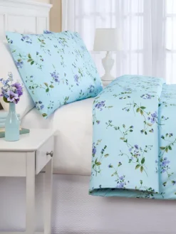 Wildflower Portuguese Cotton Flannel Duvet Cover