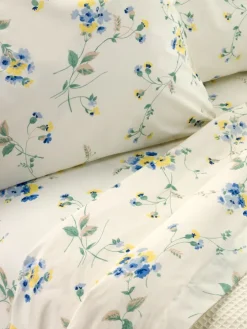 Wildflower Portuguese Cotton Flannel Sheet Set
