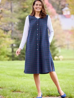 Windowpane Cotton Flannel Jumper