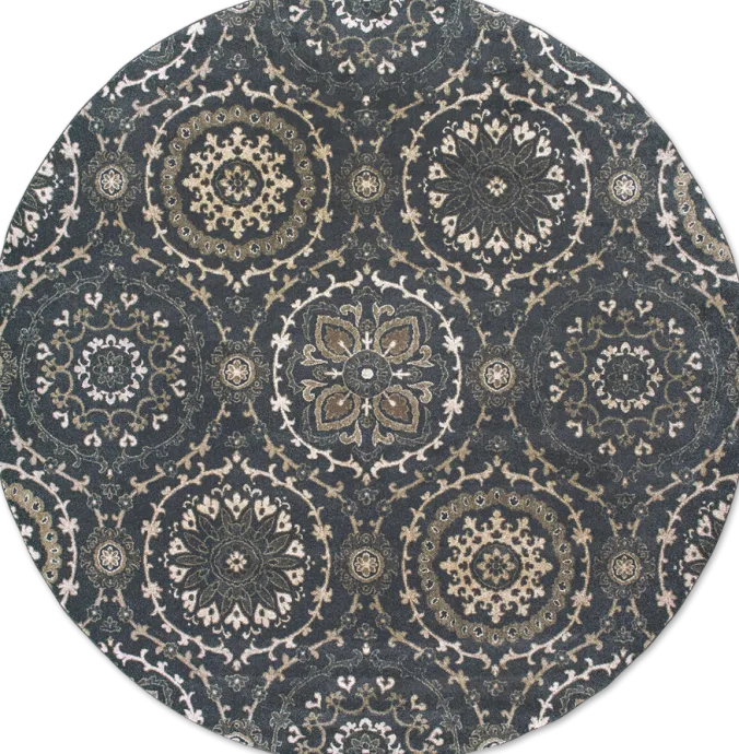Windsor Medallion Round Area Rug