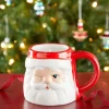 Winking Santa Ceramic Mug Candle