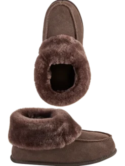 Women's Australian Sheepskin Soft Sole Bootie Slippers