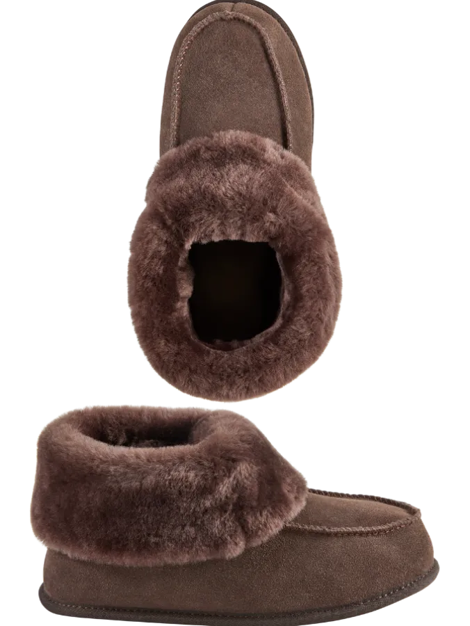 Women's Australian Sheepskin Soft Sole Bootie Slippers