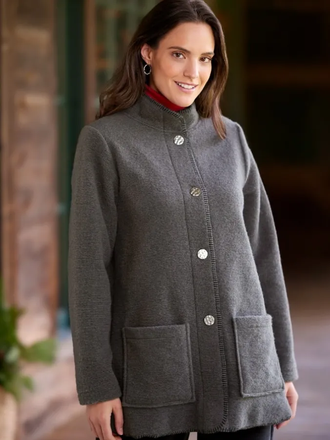 Women's Berber Fleece Wool-Blend Jacket