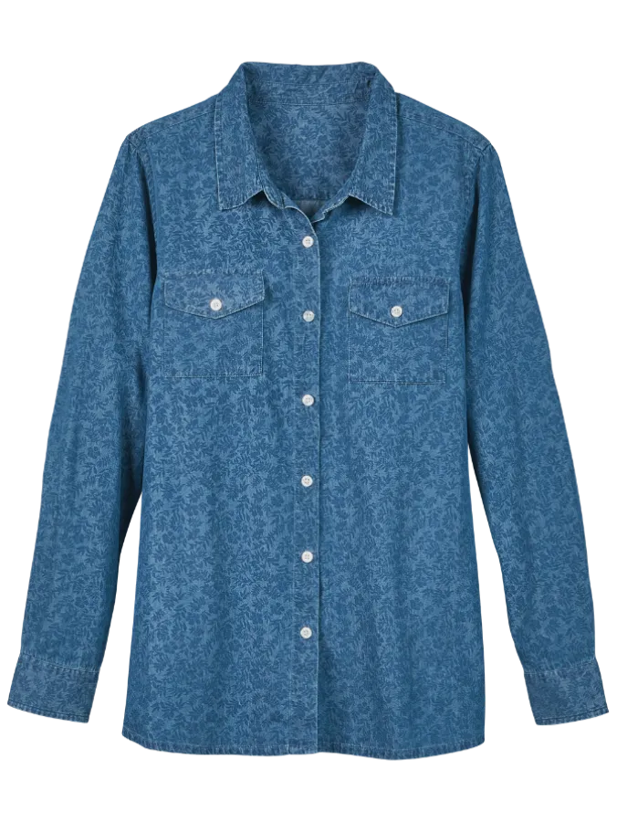 Women's Botanical Beauty Printed Chambray Shirt